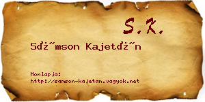 Sámson Kajetán névjegykártya